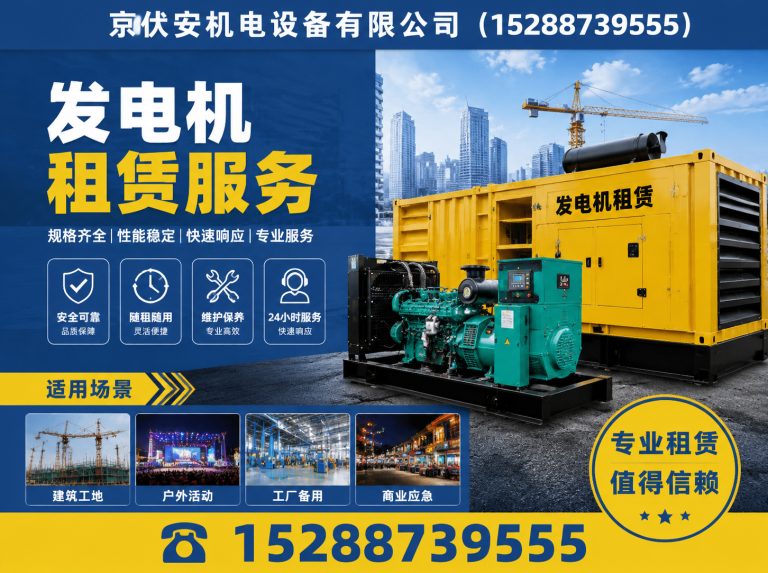 吴忠应急发电机出租展示图